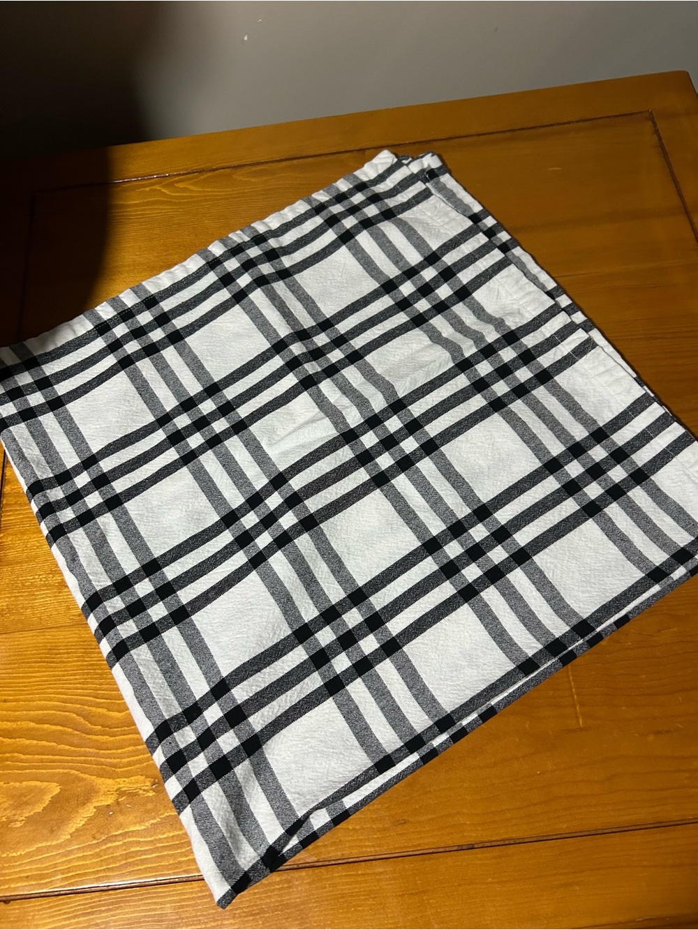 Square Black and White plaid Tablecloth